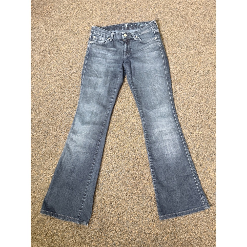 7 For All Mankind Jeans A Pocket Flare Blue Women's SZ 27x31 EUC $169